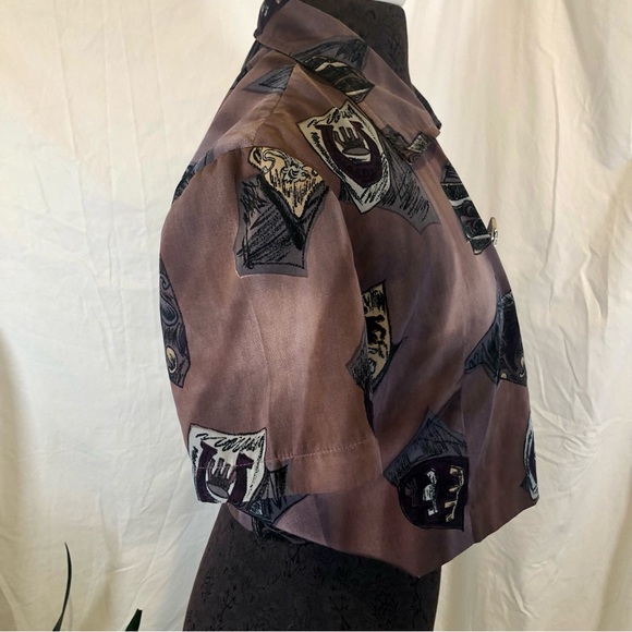 Vintage 1980s/90s Abstract Print Handmade Skirt Set - Picture 4 of 13